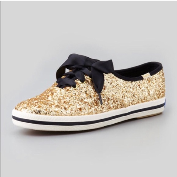 kate spade Shoes - Kate Spade Gold Glitter shoes